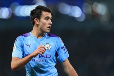 Eric García, en un partido con el Manchester City.