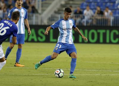 José Carlos, en un amistoso con el primer equipo ante el Lazio.