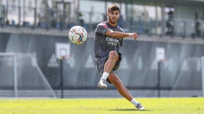 Marco Asensio, en una sesión del Real Madrid (Foto: RM).