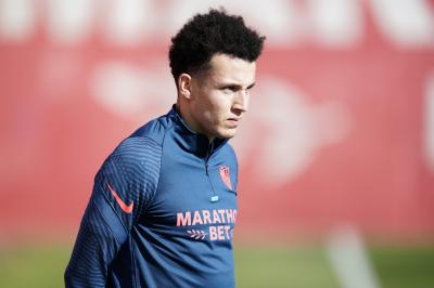 Idrissi, entrenando con el Sevilla (Foto: SFC).