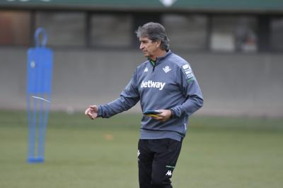 Pellegrini, en el entrenamiento (Foto: Kiko Hurtado).