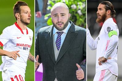 Kiko Rivera, Ivan Rakitic y Sergio Ramos.