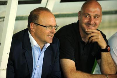 Roberto Ríos junto a Pepe Mel.