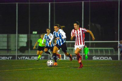 Naroa, durante un lance del partido ante el Espanyol (Foto: Twitter).