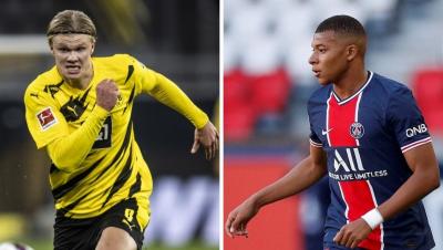 Erling Haaland y Kylian Mbappé, objetivos del Real Madrid.