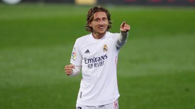 Modric celebra su gol ante el Eibar (Foto: RMCF).