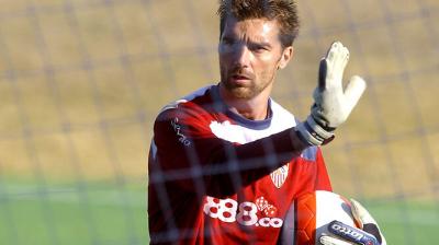 Morgan de Sanctis en su etapa en el Sevilla.