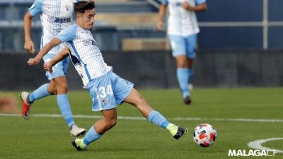 Larrubia marcó el 1-1 del filial (Foto: Málaga CF).
