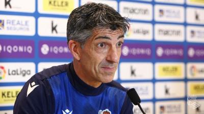 Imanol Alguacil, en rueda de prensa (Foto: RSO).
