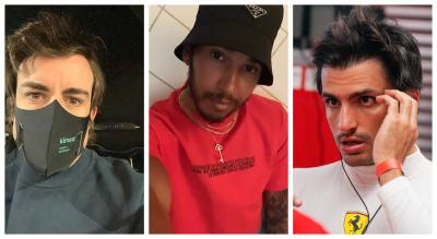 Fernando Alonso, Lewis Hamilton y Carlos Sainz.
