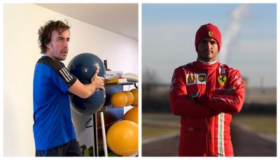 Fernando Alonso (izquierda) y Carlos Sainz (derecha).