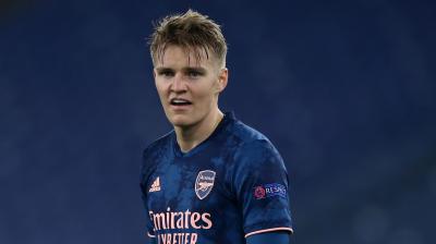 Martin Odegaard, en un partido con el Arsenal.