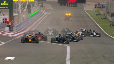 Momento de la salida del Gran Premio de Baréin de 2021 (Foto: Fórmula 1).