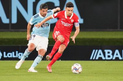 Jesús Navas, durante el Celta-Sevilla (Foto: SFC).