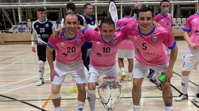 Javier Saviola, en el Andorra de fútbol sala.
