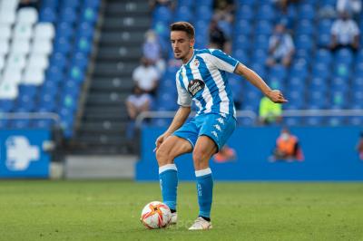 Rafa de Vicente durante un partido con el Dépor en Riazor (Foto: RCD).