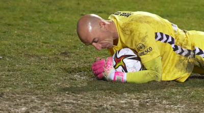 José Juan, durante un partido con el Alcoyano.