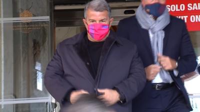 Laporta ante las preguntas de los periodistas: “Buen año a todos”