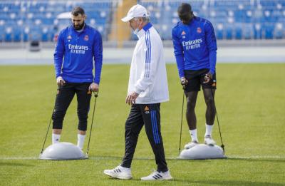 Carlo Ancelotti, durante un entrenamiento del Real Madrid (Foto: RFEF).