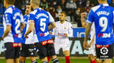 Joan Jordán durante el partido.