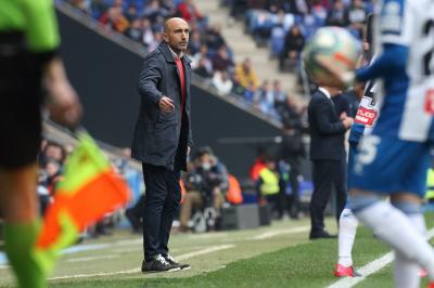 Abelardo, en un partido con el Espanyol.