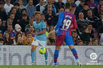 Kevin, durante el Barcelona-Celta (Foto: LaLiga).