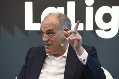 Javier Tebas, en un 'Meet' de LaLiga.