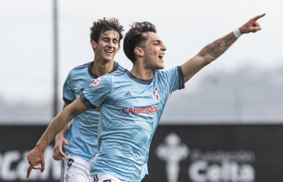 Jesús Ares celebrando un gol (Foto: RC Celta).