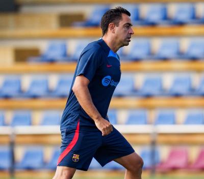 Xavi Hernández, en una sesión del Barcelona (Foto: FCB).