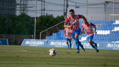 Djuka, durante el Cartagena-Sporting (Foto: RSG).