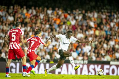 Diakhaby en el Valencia CF-Atlético de Madrid (Foto: Valencia CF)