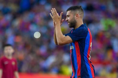 Jordi Alba, en un partido del Barcelona (Foto: Cordon Press).