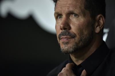 Diego Pablo Simeone, en un partido del Atlético de Madrid (Foto: Cordon Press).