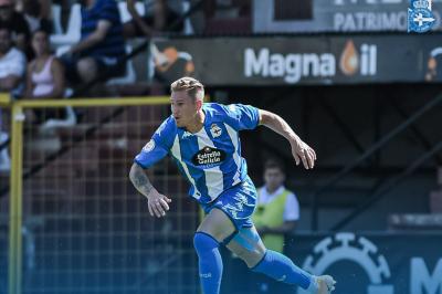Raúl Carnero, goleador en el Mérida - Deportivo (Foto: RCD)