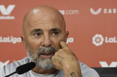 Sampaoli, en la rueda de prensa (Foto: Kiko Hurtado).