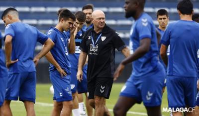 Pepe Mel, durante un entrenamiento del Málaga (Foto: MCF).