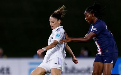 Esther González, en el Real Madrid-PSG (Foto: RMCF).