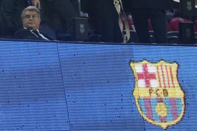 Joan Laporta, en el palco del Spotify Camp Nou (Foto: EFE).