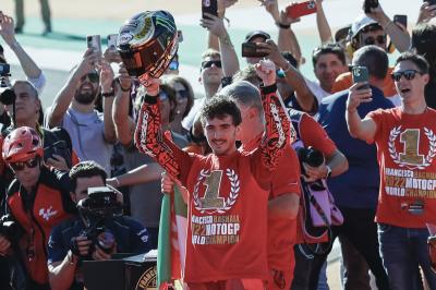 Pecco Bagnaia, campeón de MotoGP (Foto: EFE).