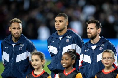 Neymar, Mbappé y Messi, en un partido con el PSG (Foto: Cordon Press).