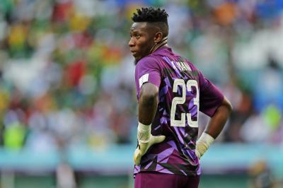 André Onana, en un calentamiento con Camerún (Foto: Cordon Press).