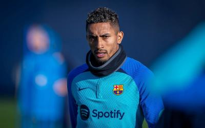 Raphinha, en un entrenamiento del Barcelona (Foto: FCB).