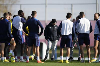 Sampaoli, en la sesión de este viernes (Foto: SFC).