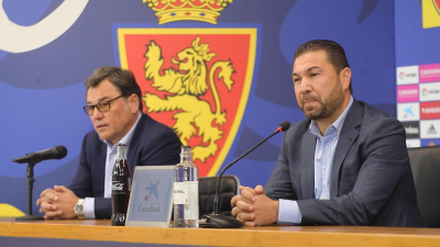Cordero, en su presentación con el Real Zaragoza (Foto: Dani Marzo).