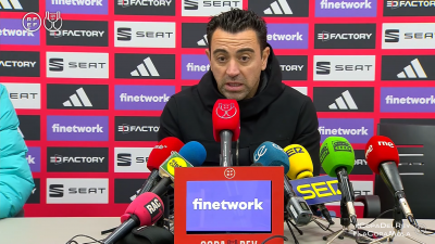 Xavi Hernández, en sala de prensa.
