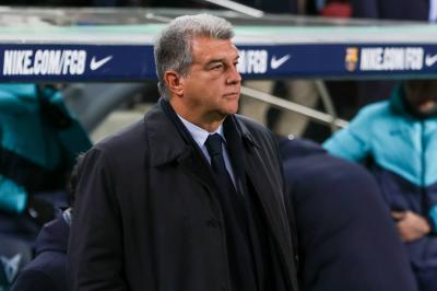 Joan Laporta, en el Camp Nou durante un partido del Barcelona (Foto: Cordon Press).