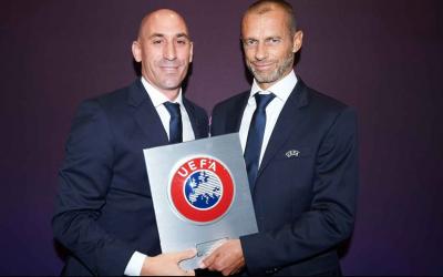Ceferin y Rubiales (Foto: UEFA)