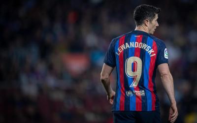 Robert Lewandowski, en un partido del Barcelona (Foto: FCB).