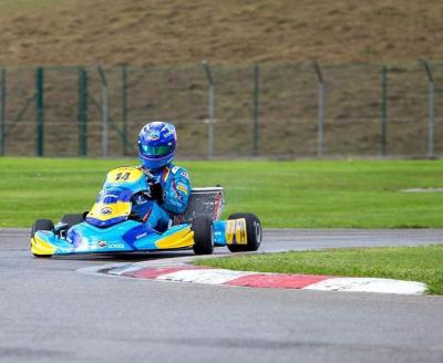 Fernando Alonso, en su circuito de Oviedo
