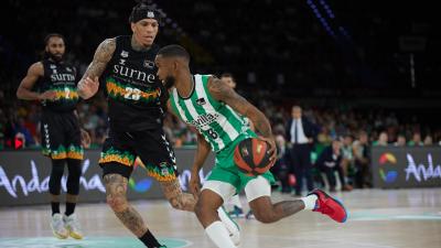 Imagen del Betis-Bilbao Basket de la pasada campaña (Foto: Betis Baloncesto)